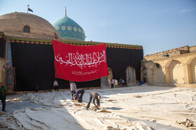 برپایی خیمه محرم در صحن امامزاده موسی مبرقع(ع) – قم